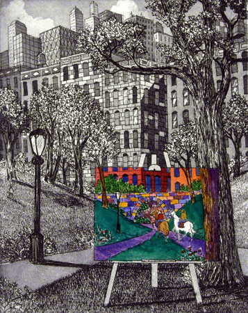 John Dorish etchings NYC